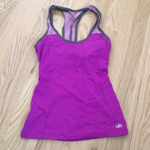 Alo Yoga Hot Purple Workout Yoga Running Tank Top